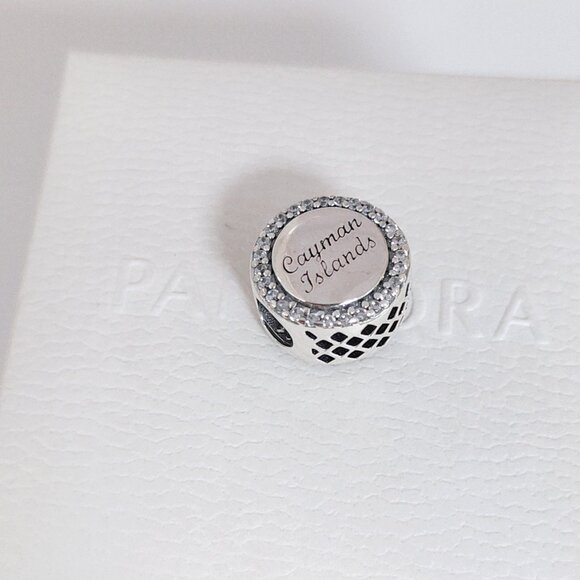 Pandora Cayman Islands Flag Exclusive Bead Charm Sterling Silver with box - Picture 8 of 10